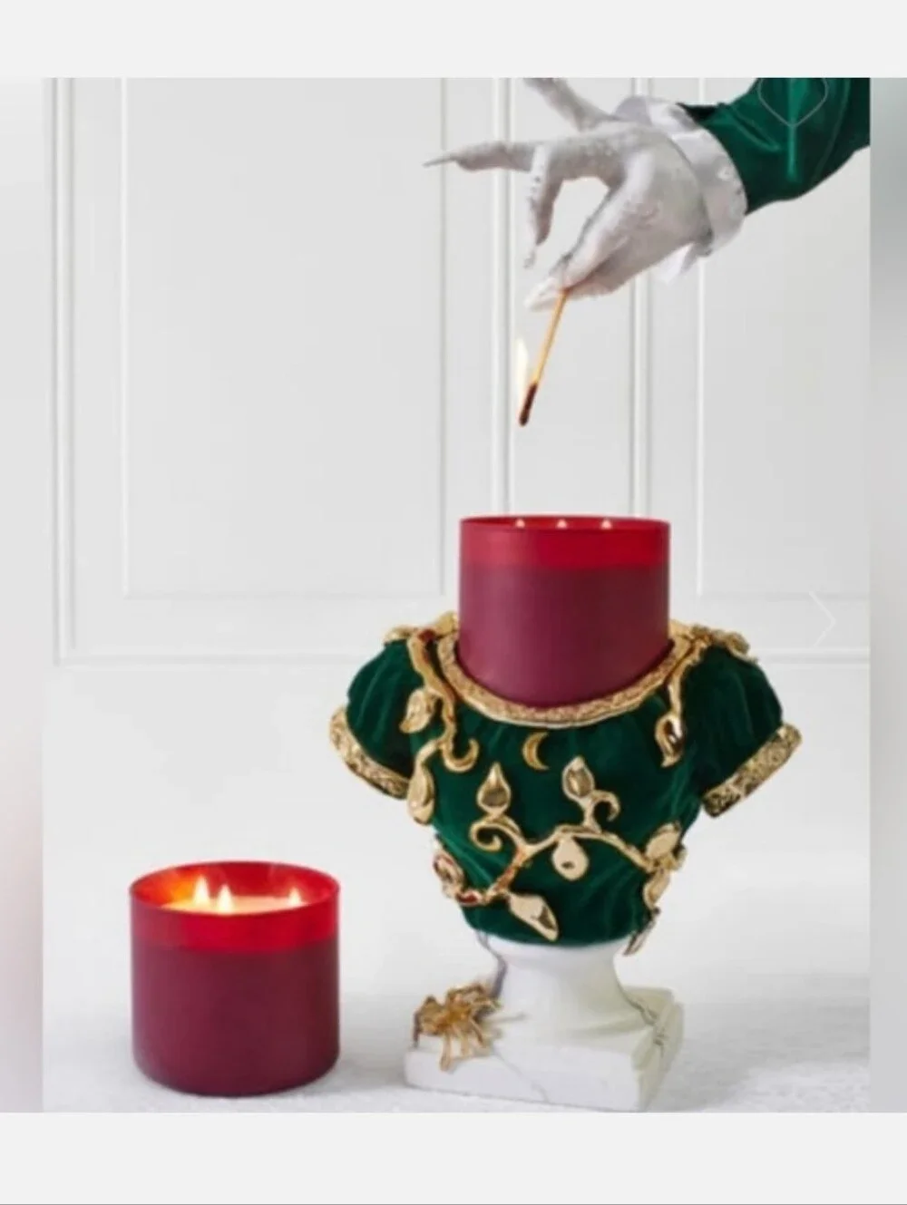 Headless Bust Pedestal 3-Wick Candle Holder by Bath And Body Works Halloween - Picture 2 of 3